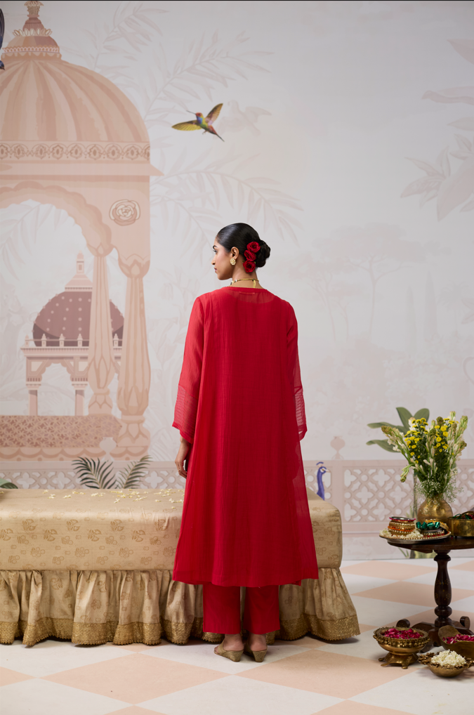 Red Anarkali