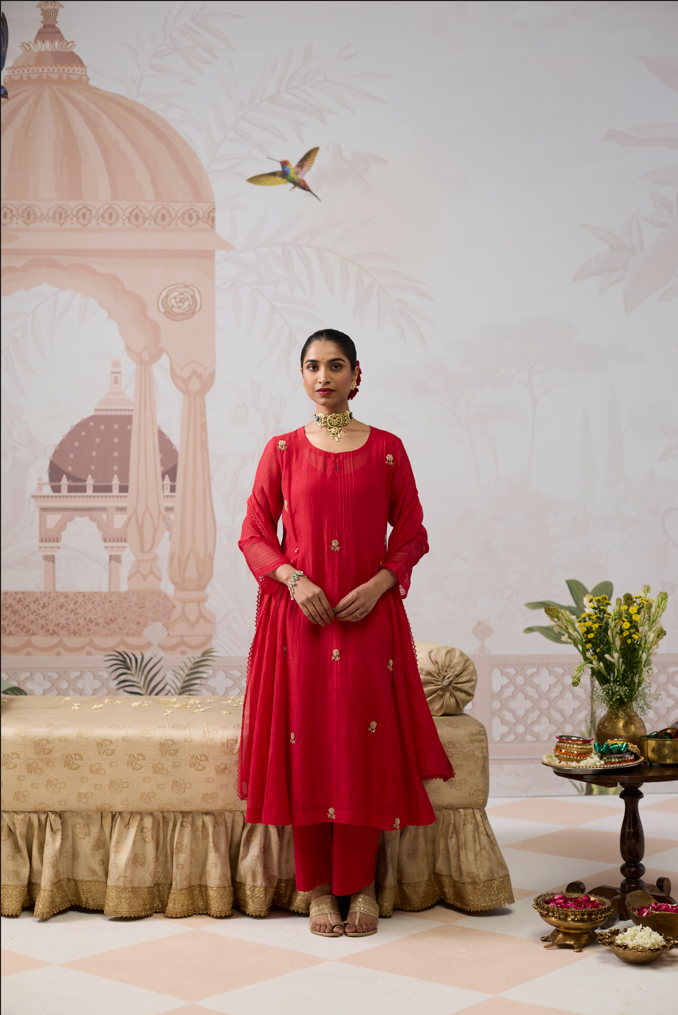 Red Anarkali
