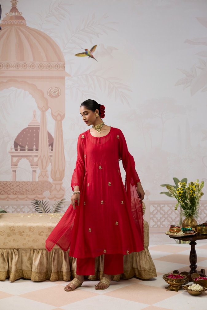 Red Anarkali