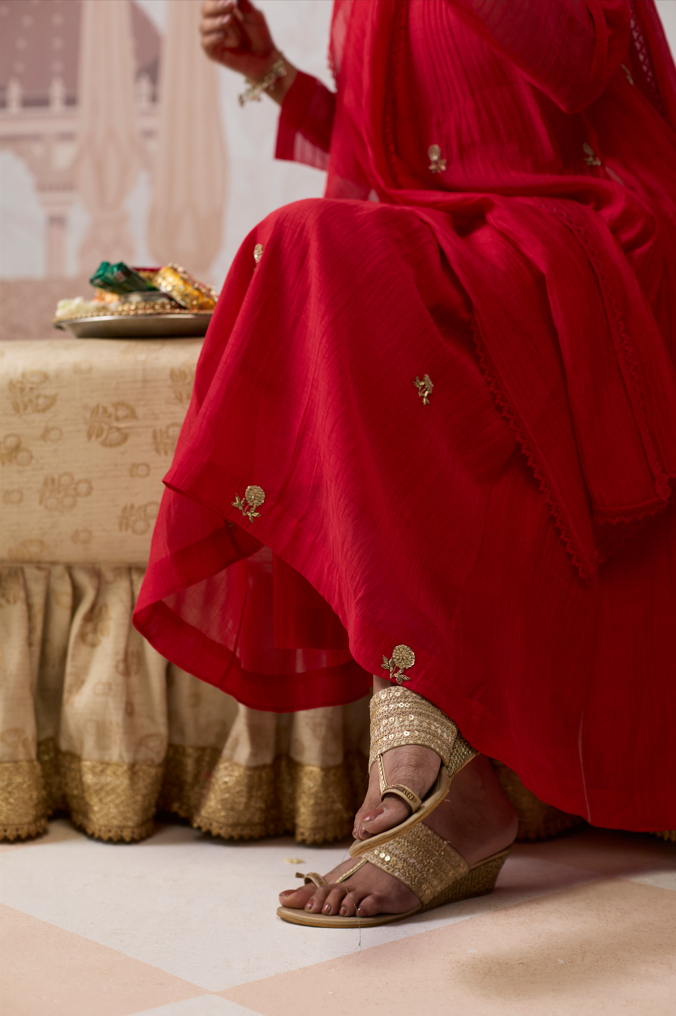 Red Anarkali