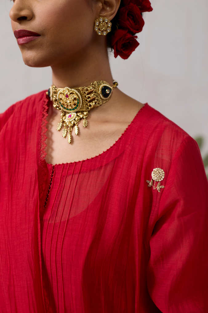 Red Anarkali